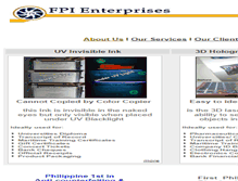 Tablet Screenshot of fpienterprises.com